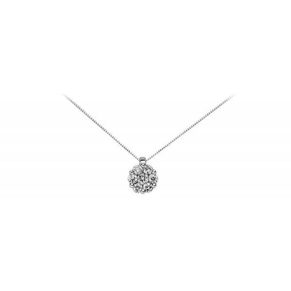 Collana DonnaOro Oro Bianco 8KT Punto Luce Diamanti 0,12CT _DHPF7364.012