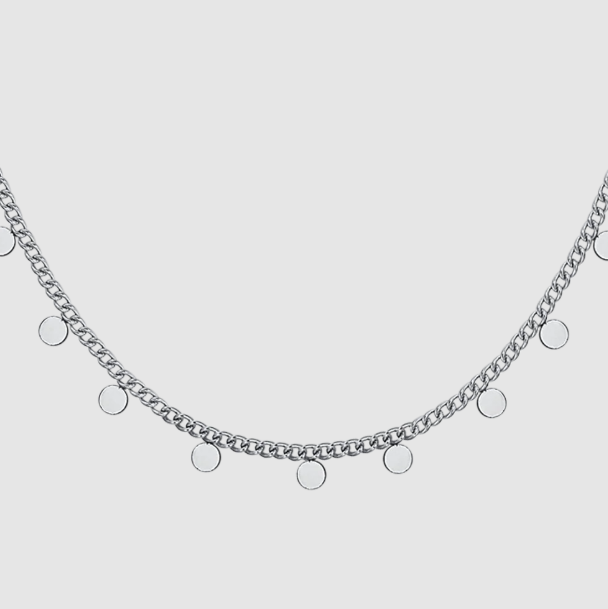 Collana Luca Barra Donna Acciaio Con Cerchietti _CK1991