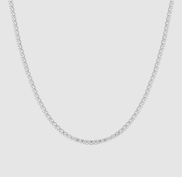 Collana Luca Barra Donna Acciaio Zirconi Bianchi _CK2206