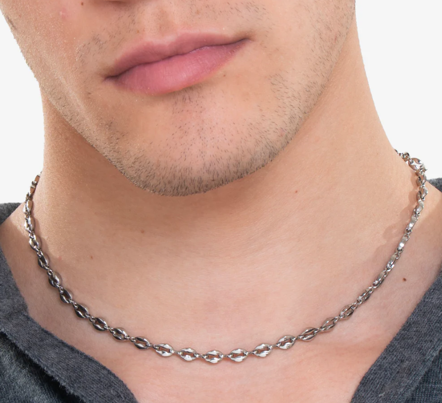 Collana Luca barra Uomo Acciaio _CA349