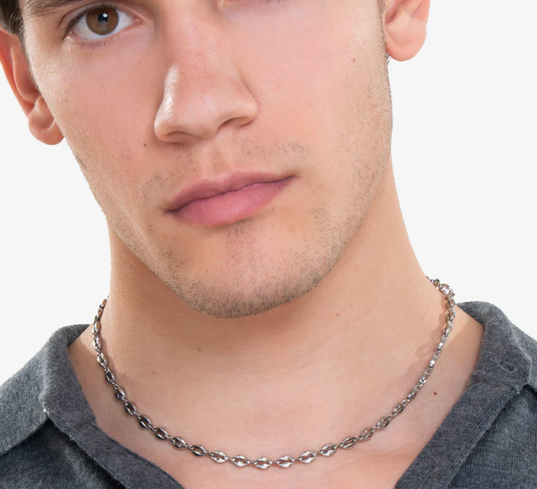 Collana Luca barra Uomo Acciaio _CA349