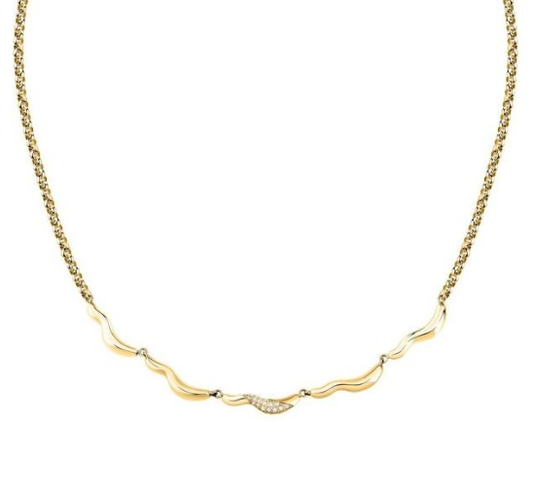Collana Morellato Donna Acciaio Gold centrale Semirigido e Cristalli _SAYP01