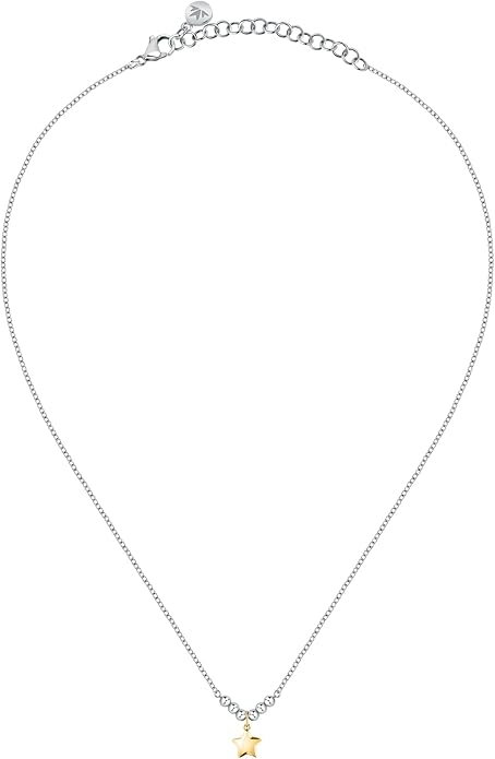 Morellato Damen-Halskette Stahl Stern-Anhänger Gold und Kugeln _SAIX23