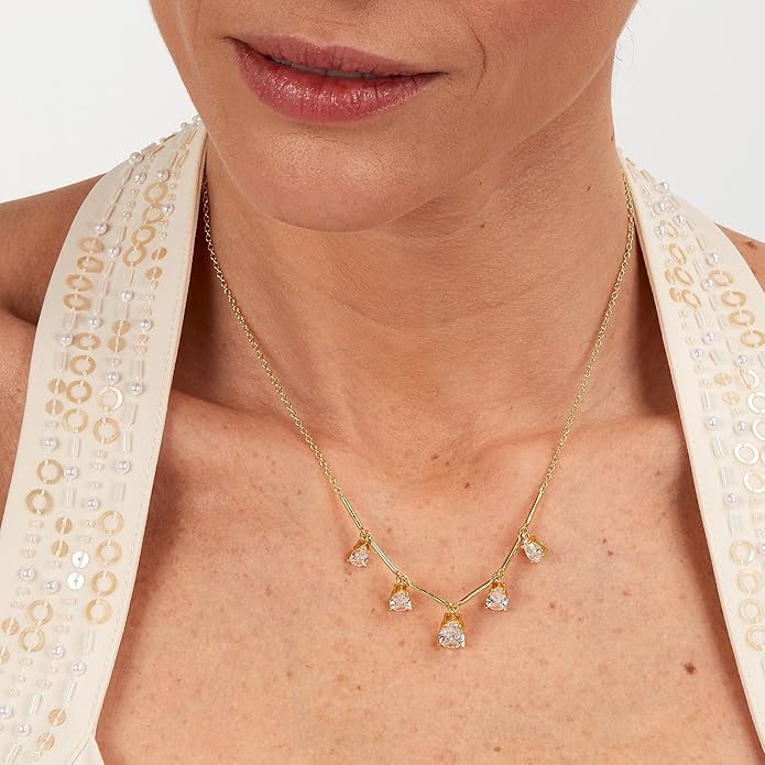 Morellato Damen-Halskette aus recyceltem 925er Silber mit goldenen Zirkonia, Tesori-Kollektion _SAIW207
