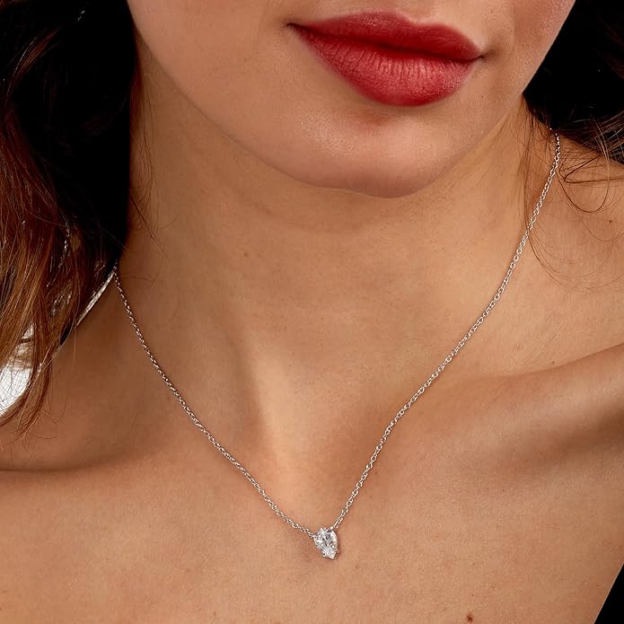 Morellato Damen-Halskette 925 Silber recycelt Zirkon Tropfen blau Tesori _SAIW211
