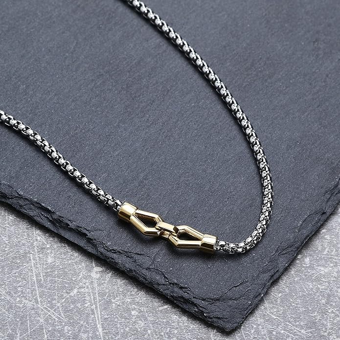 Collana Morellato Uomo Acciaio Collezione Motown Dettaglio Gold _SALS88