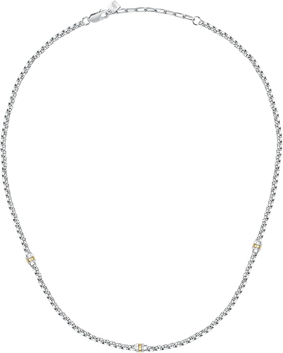 Collana Morellato Uomo Acciaio Inserti in Oro Giallo 18 kt _SATM20