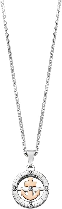 Collana Morellato Uomo Acciaio Silver Pendente Ancora _SAHB01