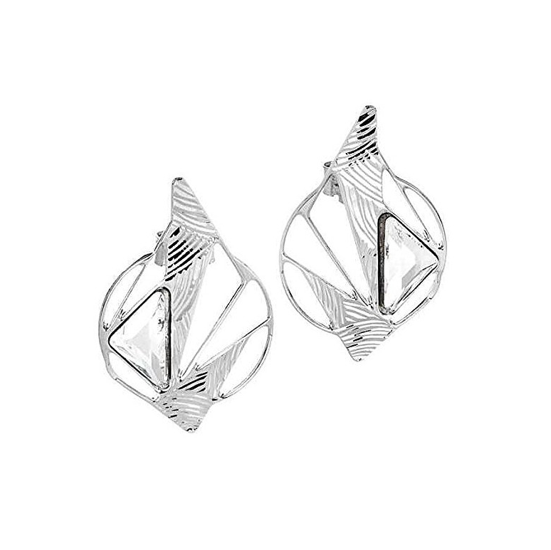 Orecchini Boccadamo Donna Bronzo Placcato Argento Cristalli Binaco _XOR212