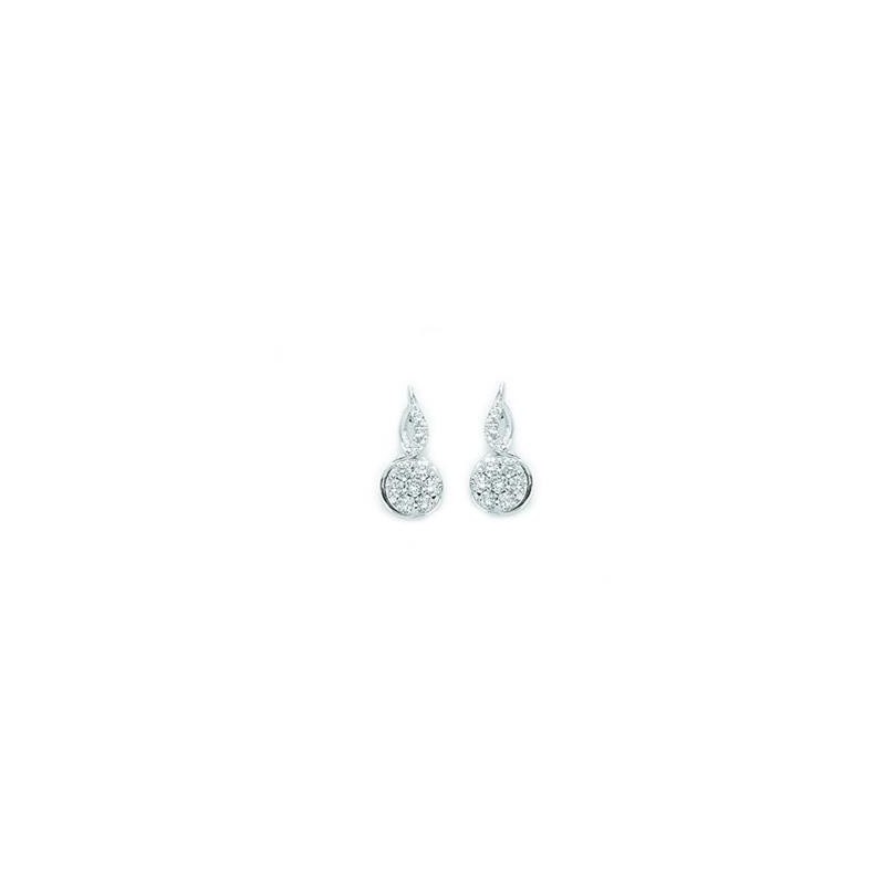 Orecchini Miluna Donna Oro bianco 18 Kt Diamanti Punto Luce Taglio Brillante _ERD1581