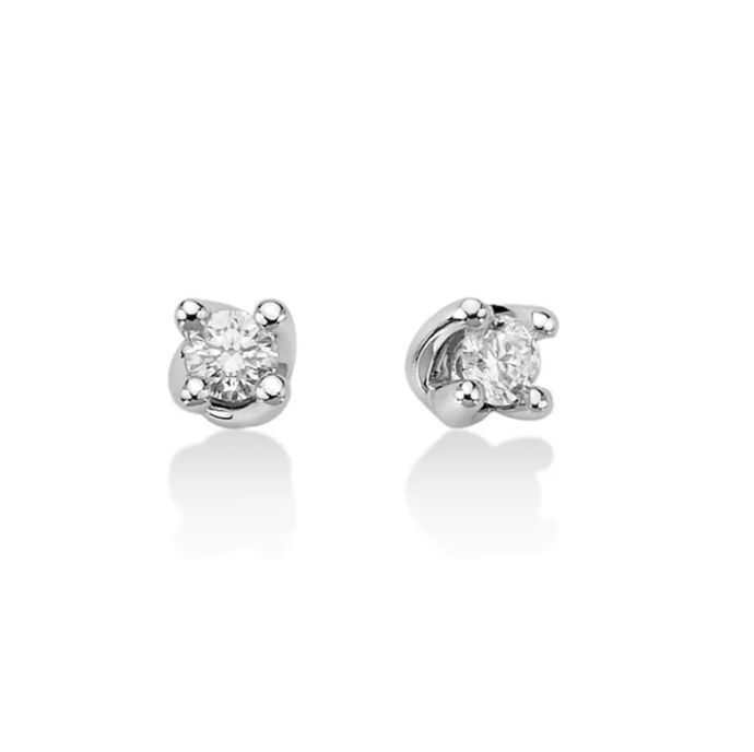 Orecchini Miluna Donna Punto Luce Oro Bianco 18kt Diamanti 0,18ct _ERD2385-018G7