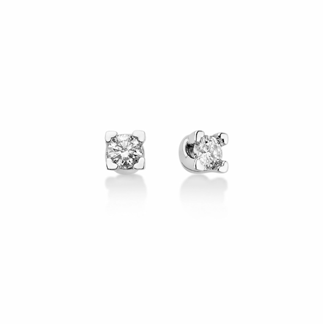 Orecchini Miluna Donna Punto Luce Oro Bianco 18kt Diamanti Bianchi 0,18ct _ERD2421-018G7