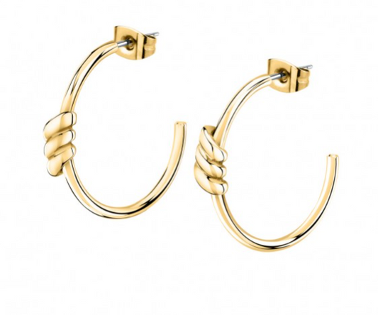 Orecchini Morellato Donna Acciaio Gold Cerchi Dettaglio spirale _SAWZ10