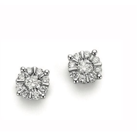 Orecchini DonnaOro Oro Bianco Punto Luce Diamanti CT 0,08 _DHOF9395.008
