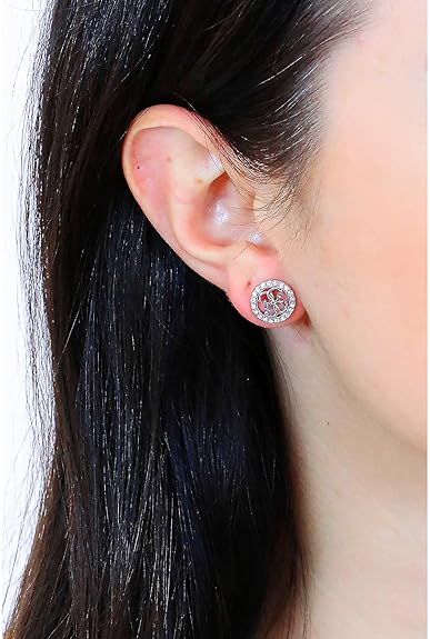 Orecchini Guess Donna Acciaio Disegno Logo Con Zirconi Bianchi _JUBE02136JWRH