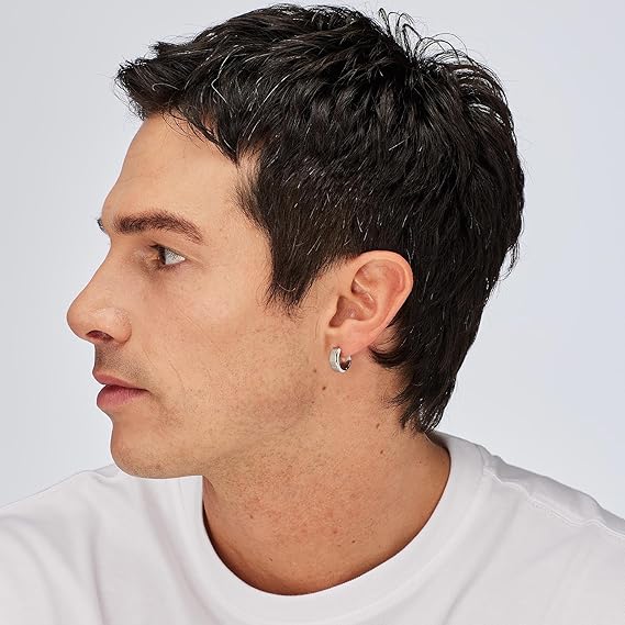 Orecchino Singolo Brosway Uomo Acciaio Argentato Cerchio Coll. BULLET _BUL64