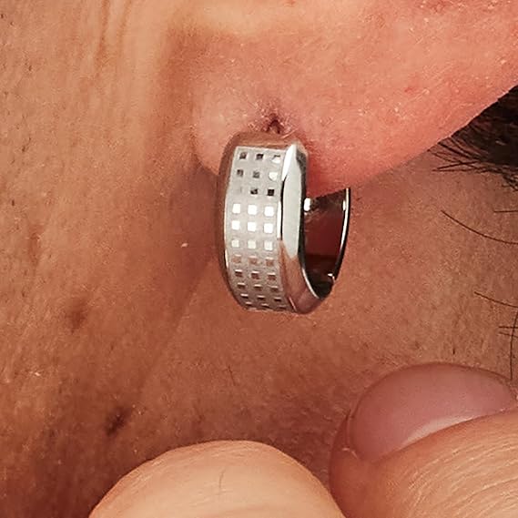 Orecchino Singolo Brosway Uomo Acciaio Argentato Cerchio Coll. BULLET _BUL64