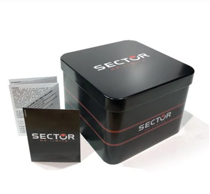 Orologio Sector No Limits Uomo Acciaio Cronografo Cinturino Quadrante Argentato _R3273616005