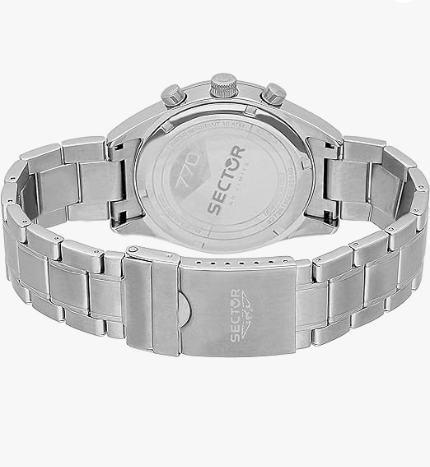 Orologio Sector No Limits Uomo Acciaio Cronografo Cinturino Quadrante Argentato _R3273616005