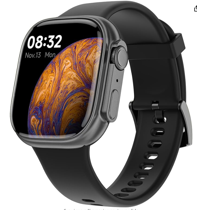 Orologio Smarty 2.0 Unisex Digitale Assistente Vocale Cinturino Silicone e Cassa Nero _SW071A