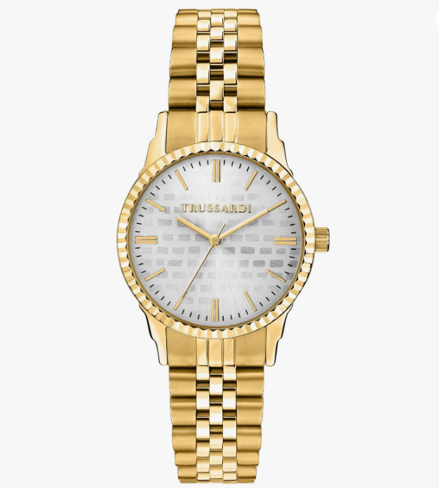 Orologio Trussardi Donna Acciaio Cinturino Gold Quadrane Argento _R2453144509