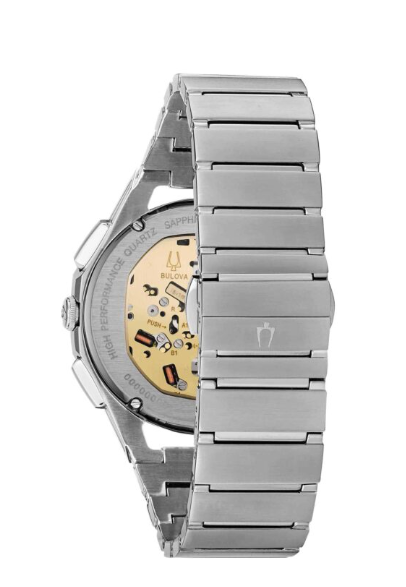 Orologio Uomo Bulova Quarzo Uomo Cronografo Curv Blu _96A205