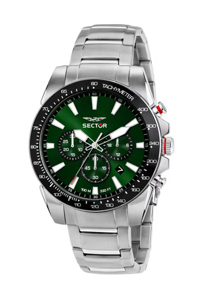 Sector Herrenuhr Stahl Chronograph 450 Grün R3273776010 219 €
