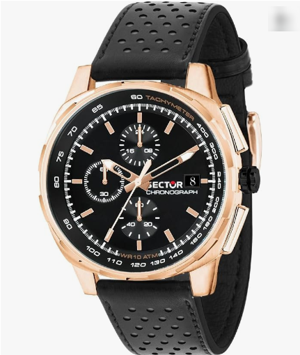 Orologio Uomo Sector No Limits Cronografo Quarzo Cinturino Pelle Nero _R3271803002