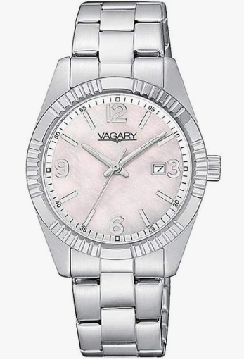Orologio Vagary by Citizen Donna Acciaio Madreperla Bianco Indicatore Giorno _ IU2-316-11