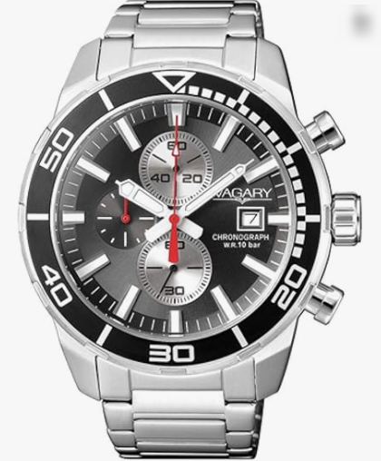 Orologio Vagary by Citizen Uomo Acciaio Cronografo Nero _IA9-616-61
