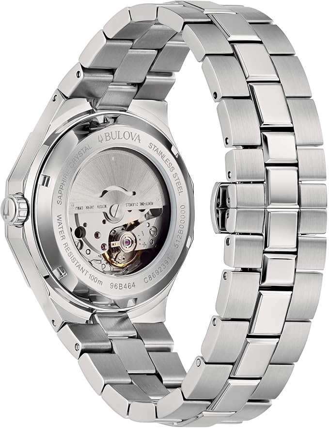 Orologio Bulova Octagon Automatic Uomo Acciaio Ice Blue _96B462