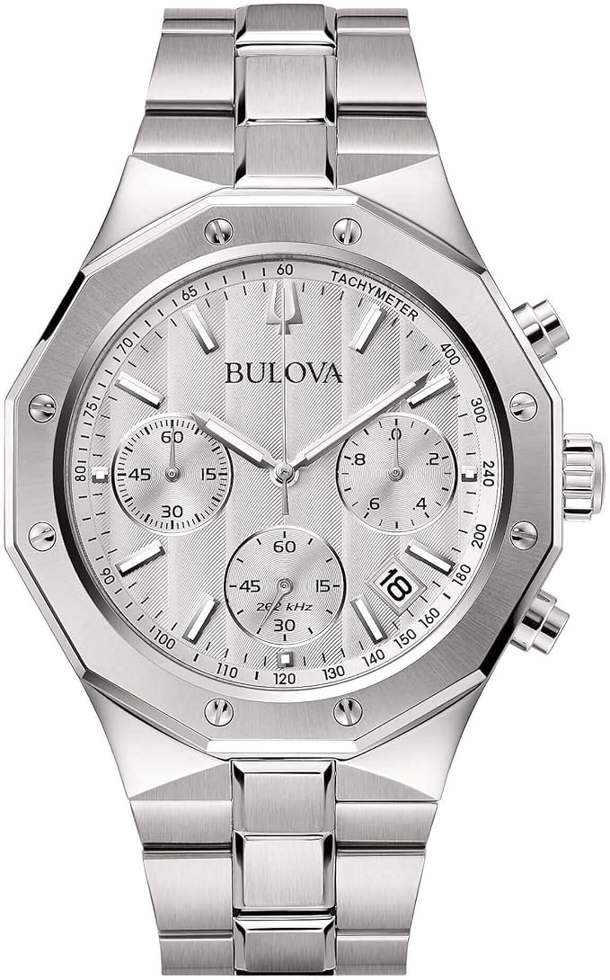 Orologio Bulova Octagon Chronograph Uomo Acciaio Silver _98B408