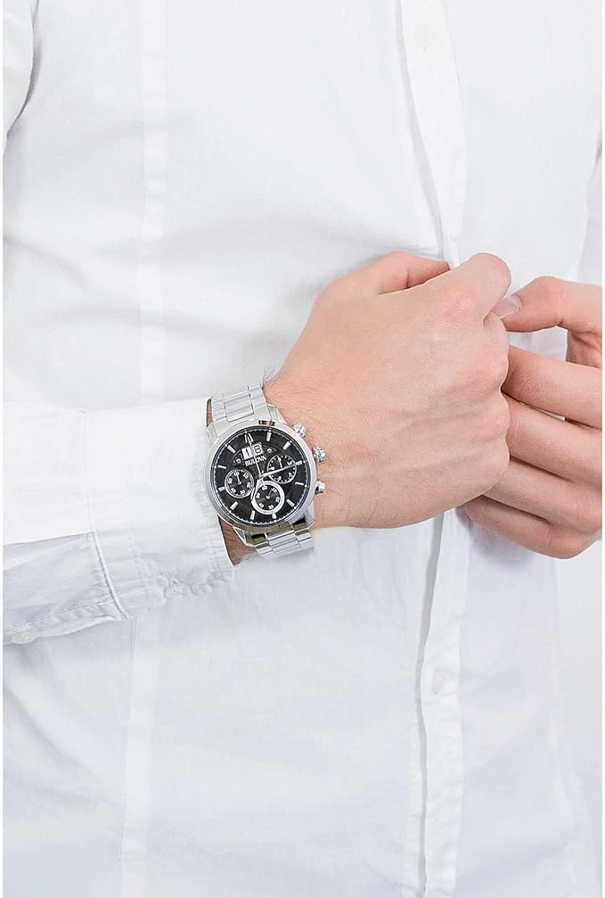 Orologio Bulova Sutton Big Date Crono Uomo Acciaio Nero _98B319