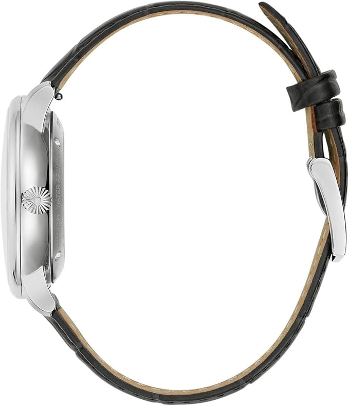 Orologio Bulova Uomo Acciaio Automatico Quadrante Nero Cinturino Pelle Motivo scacchiera _96B441