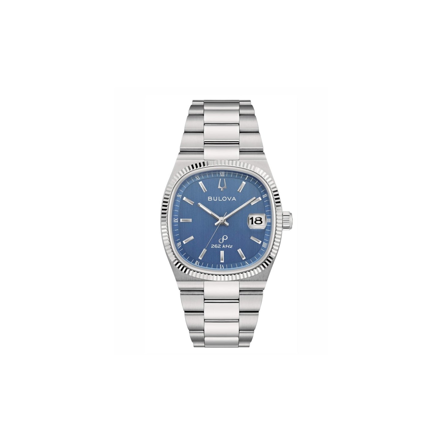 Orologio Bulova Uomo Acciaio Quarzo Precisionist Quadrato Blu _96B440