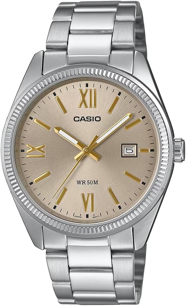 Orologio Casio Acciaio Argentato Quadrante Beige _MTP-1302DD-9AVDF