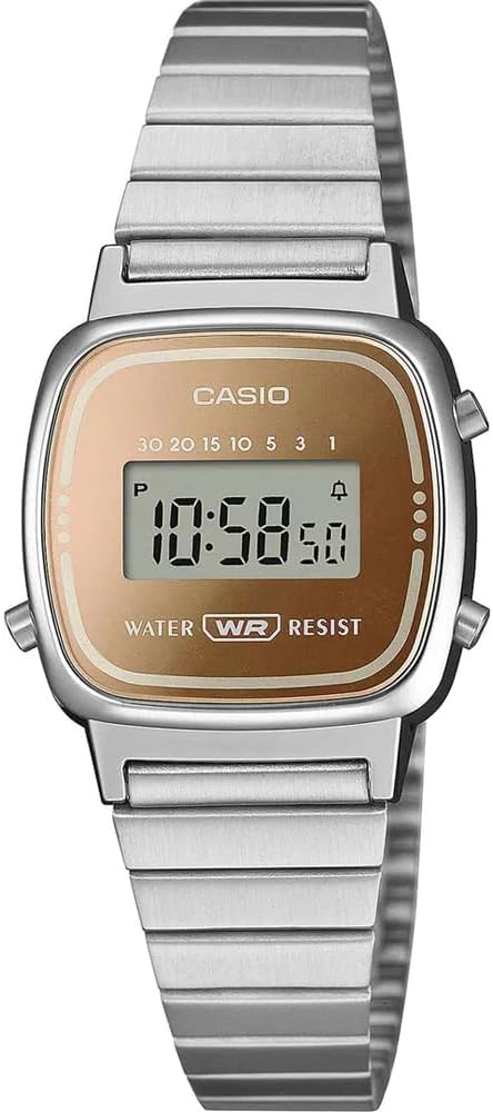 Orologio Casio Digitale Donna Quadrante Quadrato Rame _LA670WES-4AEF