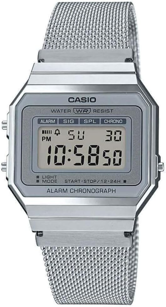 Orologio Casio Digitale Donna Quadrante Celeste Maglia Milano _A700WEM-7AEF