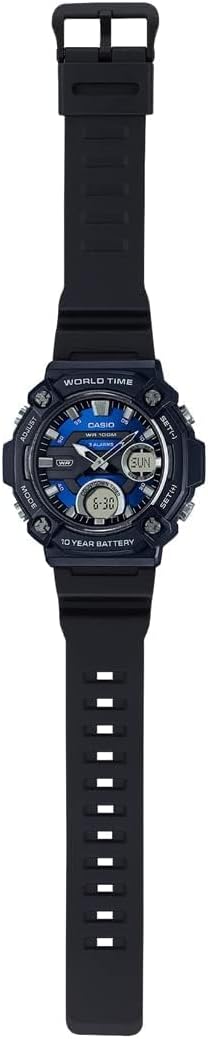 Orologio Casio Digitale Uomo Cinturino Gomma Blu _AEQ-120W-2AVDF