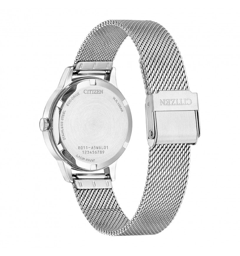 Orologio Citizen Donna Acciaio Eco-Drive Maglia Milano Quadrante Rosa _EW2621-75X