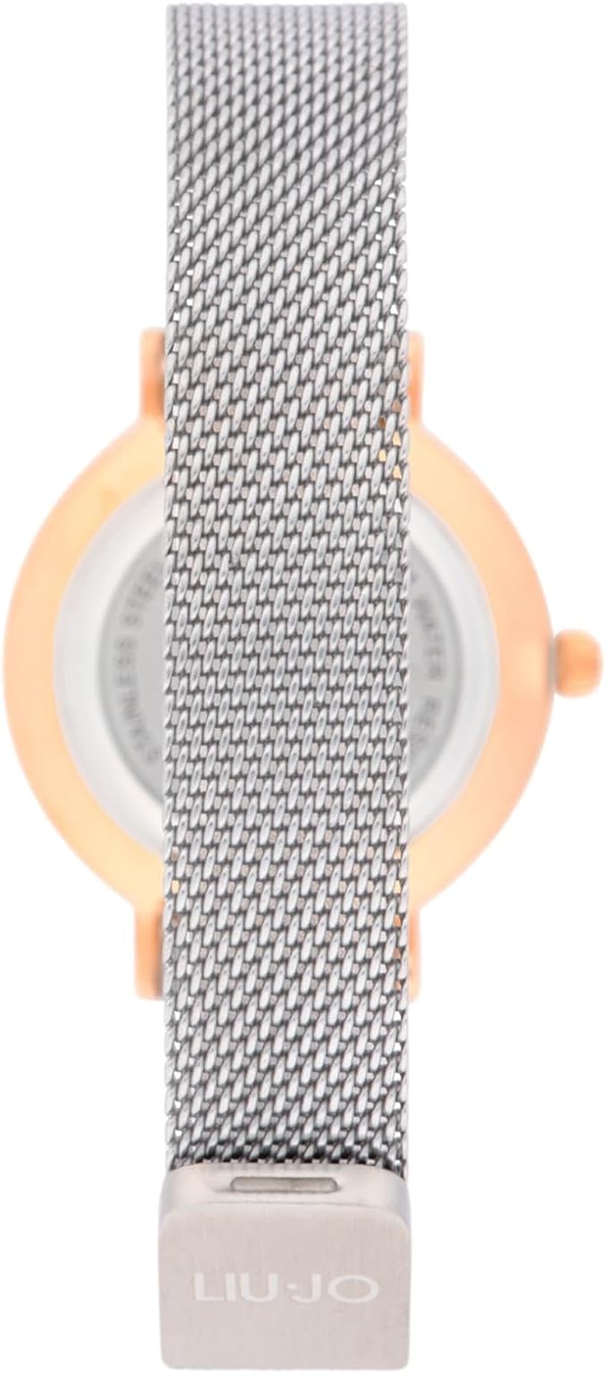 Orologio Donna Liu Jo Acciaio Dancing Solo Tempo Maglia Milano Quadrante Rosa _TLJ2414