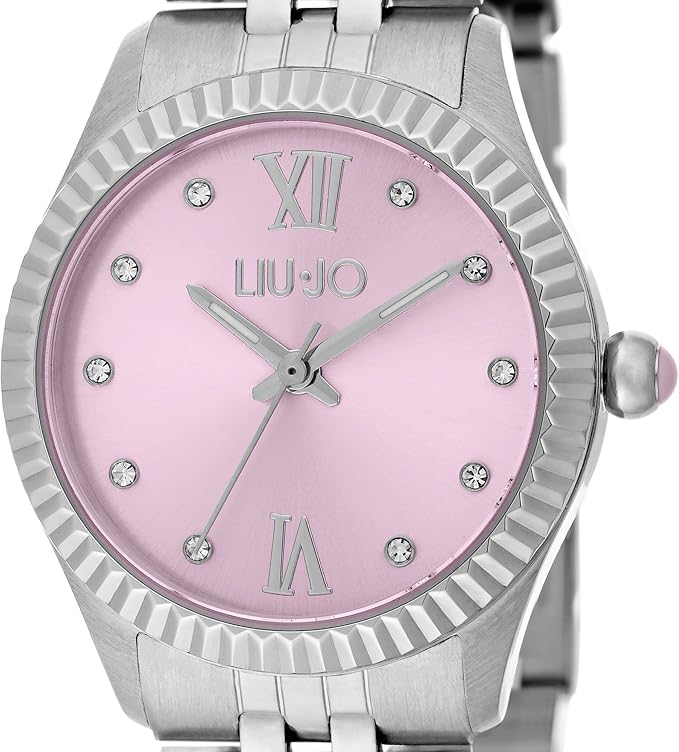 Orologio Liu Jo Donna Acciaio Solo Tempo Silver Quadrante Rosa _TLJ1135