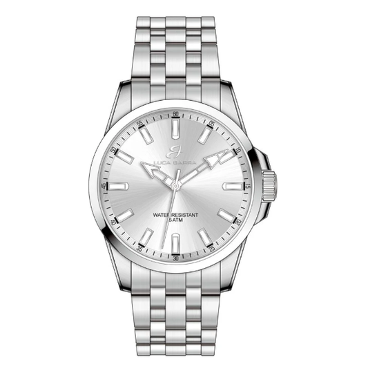 Orologio Luca Barra Uomo Acciaio Solo Tempo Argento _BU149