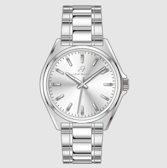 Orologio Luca Barra Uomo Acciaio Solo tempo Silver _BU145