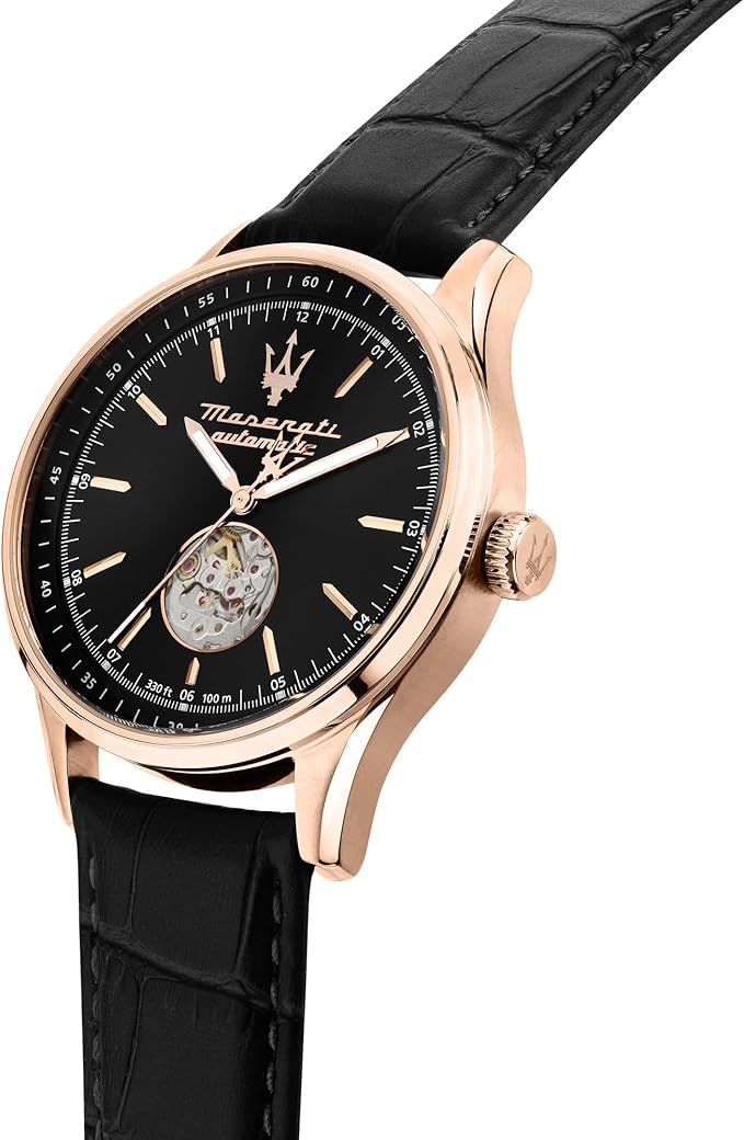 Orologio Maserati Uomo Automatico Cinturino Pelle Nero Cassa Col. Rame _R8821124001