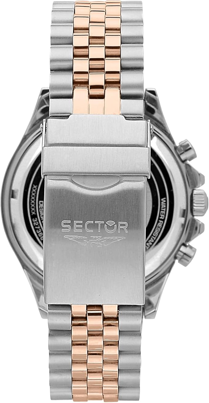 Orologio Sector 230 Uomo Acciaio Cronografo Rose Gold e Silver - Nero _R3273661030