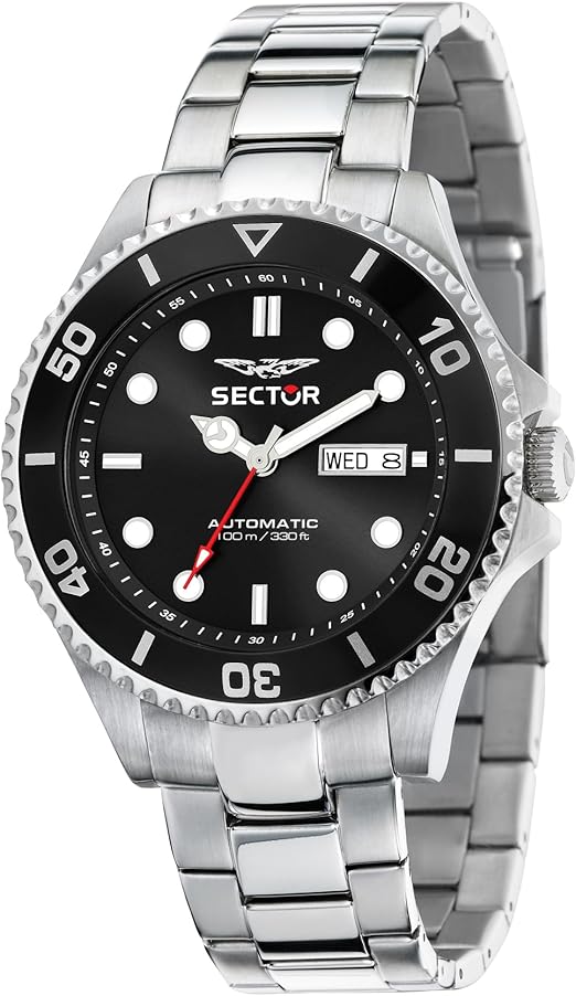 Orologio Sector 240 Uomo Acciaio Automatico Quadrante Nero _R3223161021