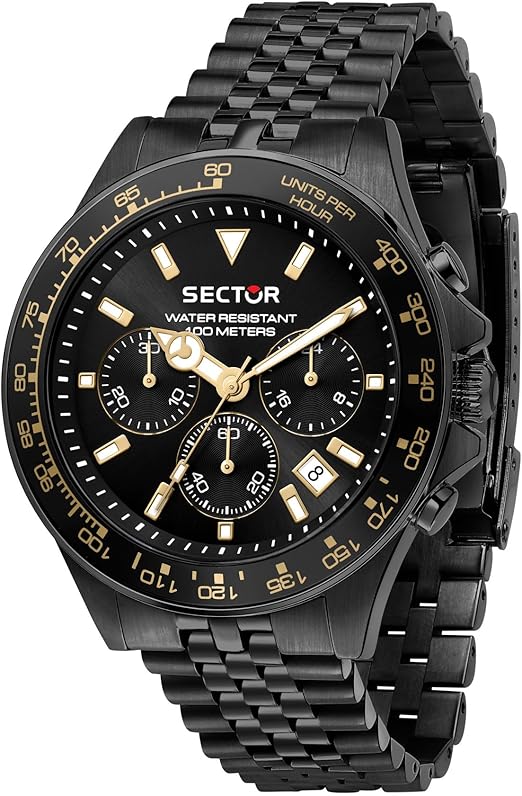 Orologio Sector 230 Uomo Acciaio Nero Cronografo _R3273661029