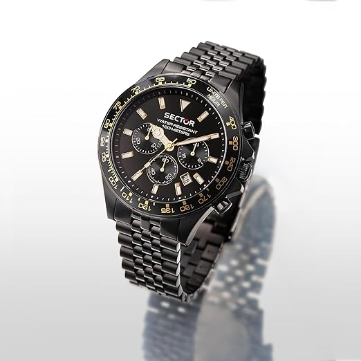 Orologio Sector 230 Uomo Acciaio Nero Cronografo _R3273661029