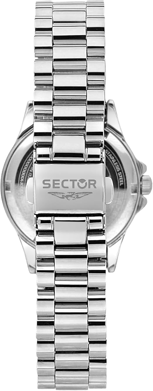 Orologio Sector Donna Acciaio Argentato Indicatore Data Blu _R3253161543